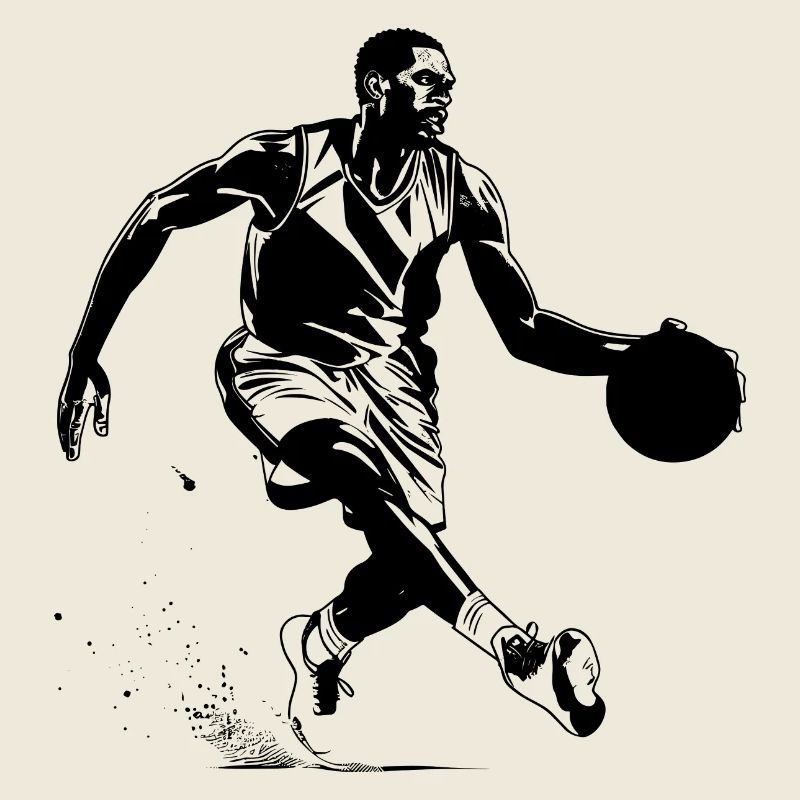 Dessin d’un joueur de basket-ball