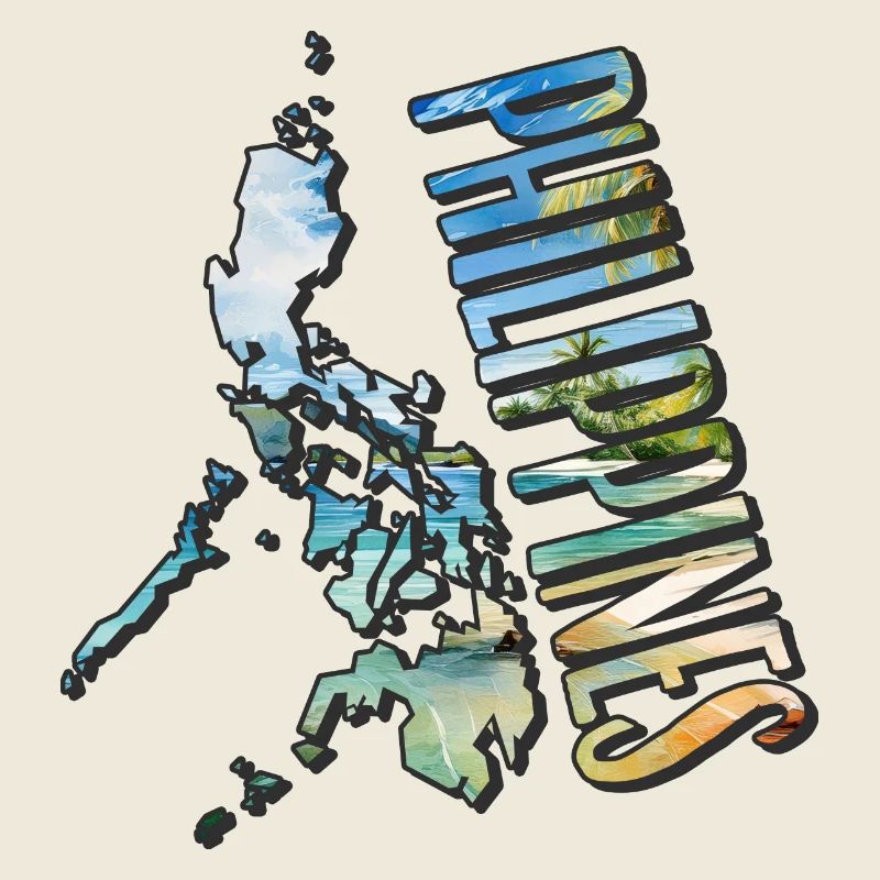 Watercolor Map Philippines