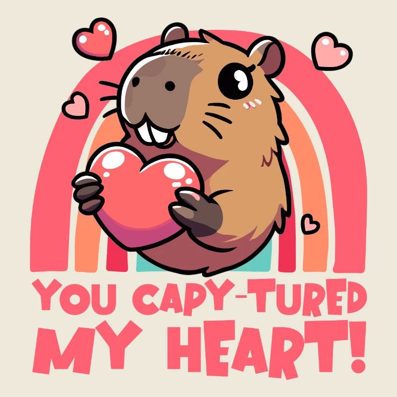 Tu as Capy-turé mon cœur - Cute Capybara Design