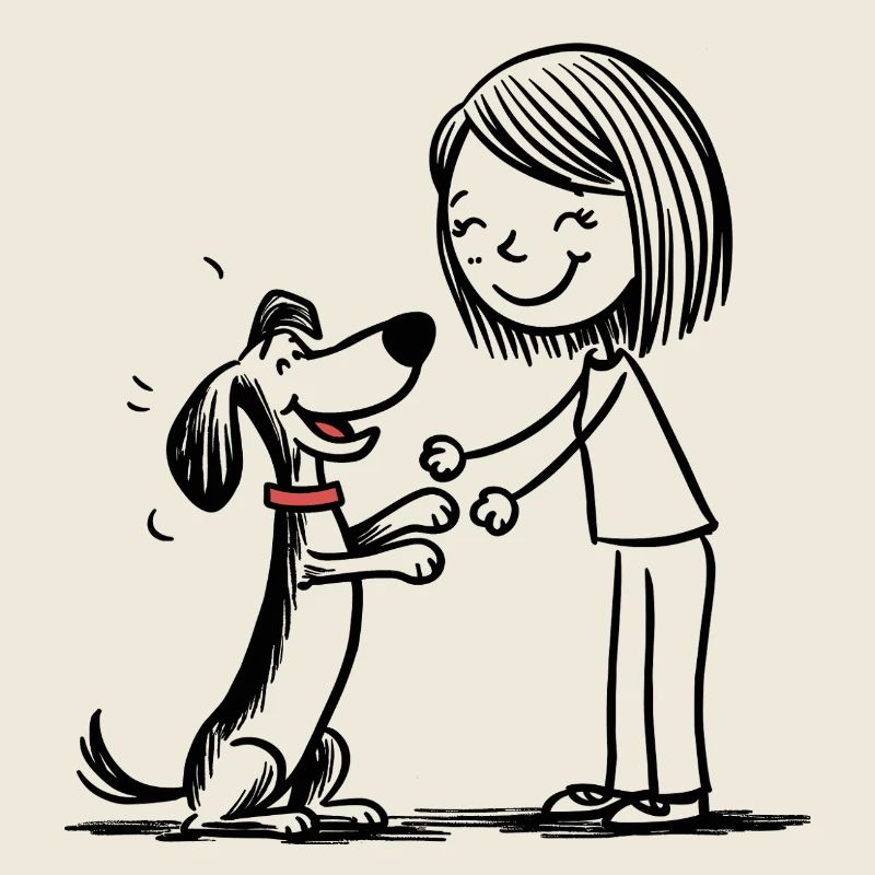 Die mit dem Hund Spielt !