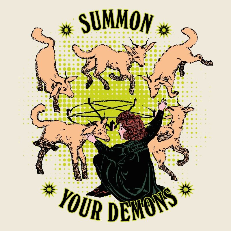 Retro-style demon summoning