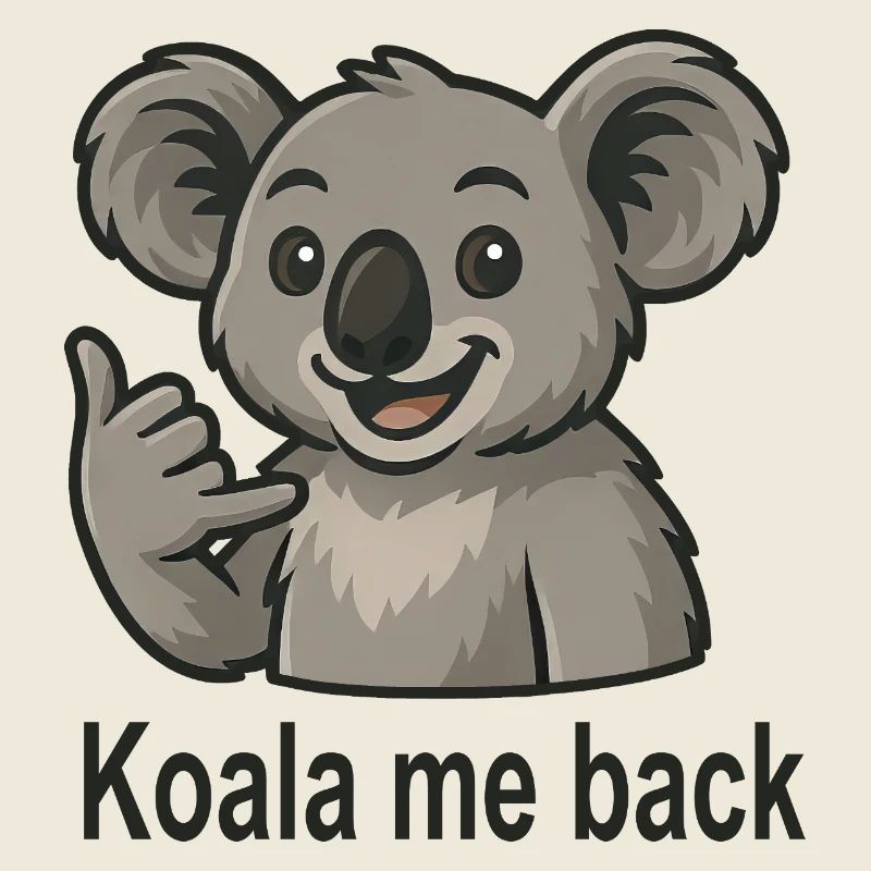Cute koala phone call koala saying