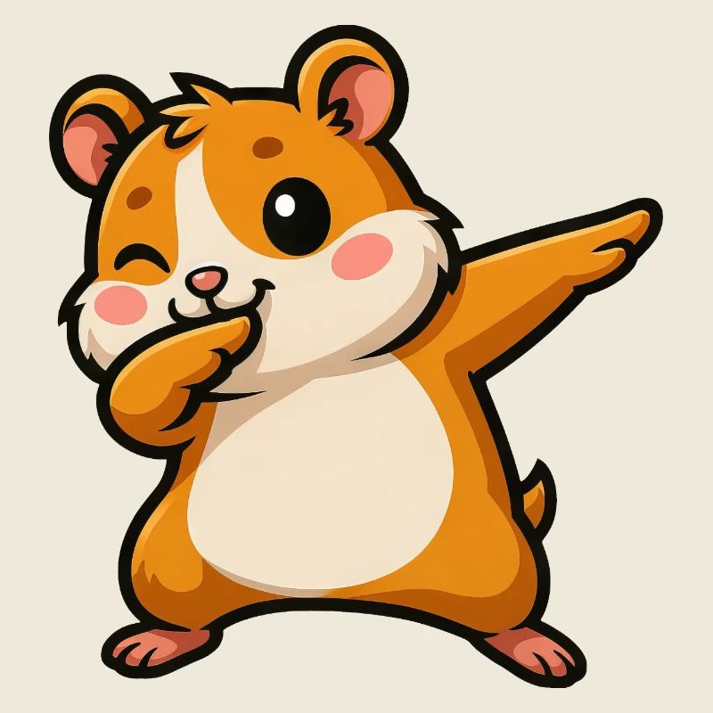 Dessin animé mignon cochon d’Inde hamster