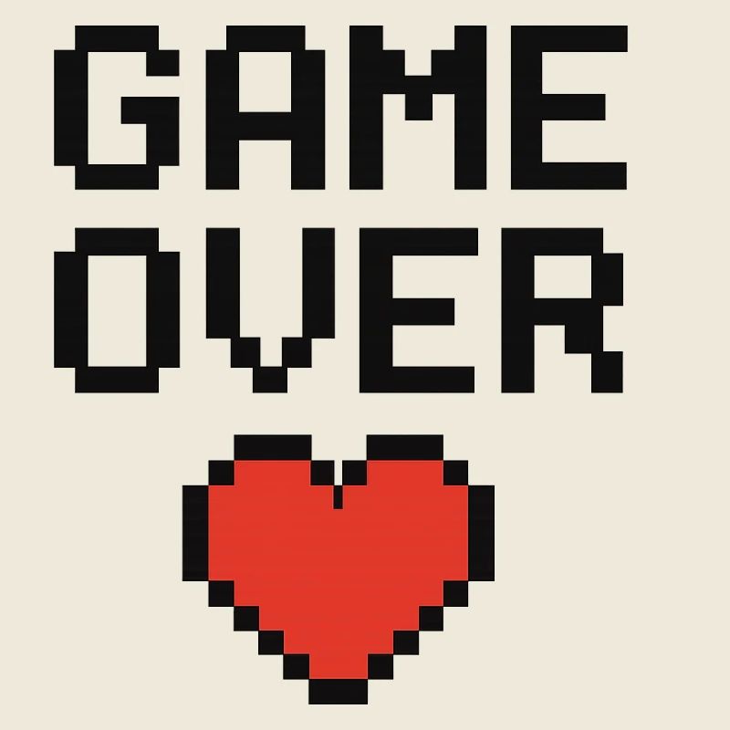 Pixel Heart Game Lover Design