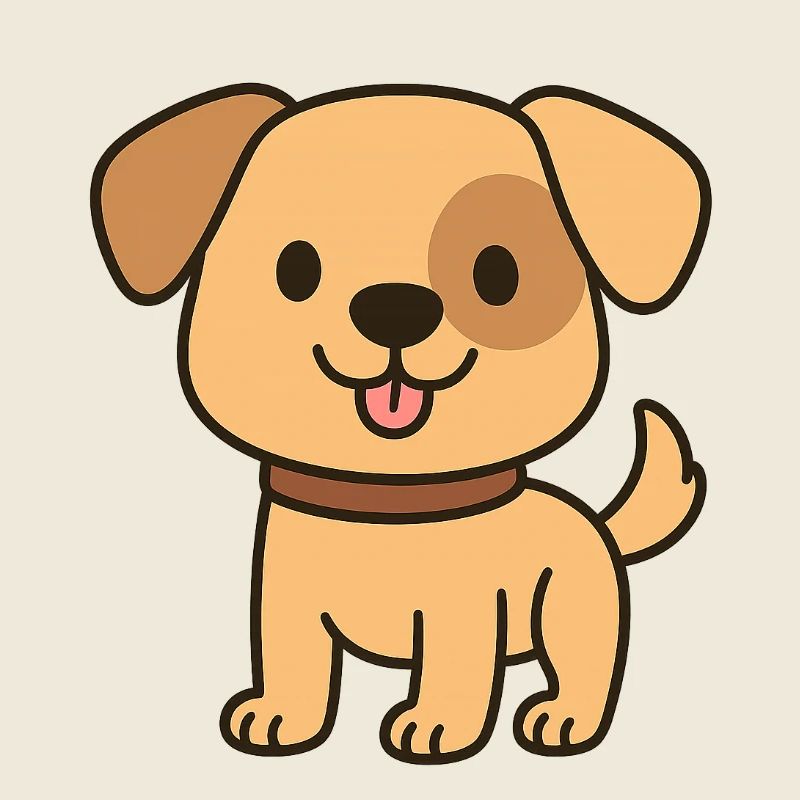 Niedlicher illustrierter Hund