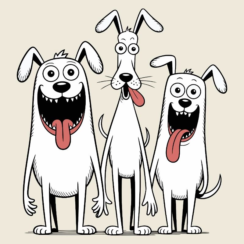 Dessin animé des Trois Chiens Drôles