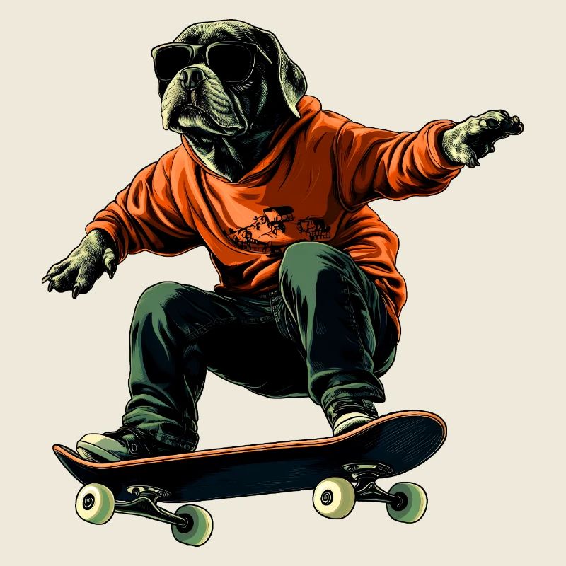 Hunde Skateboard