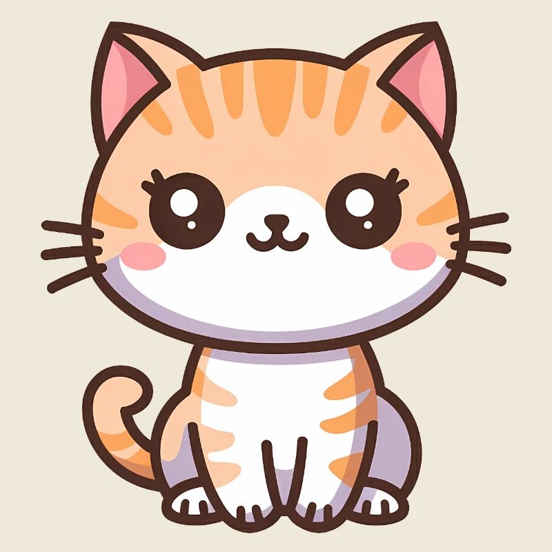 Chaton de dessin animé mignon