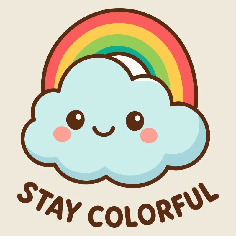 Niedliche Wolkenregenbogen Grafik