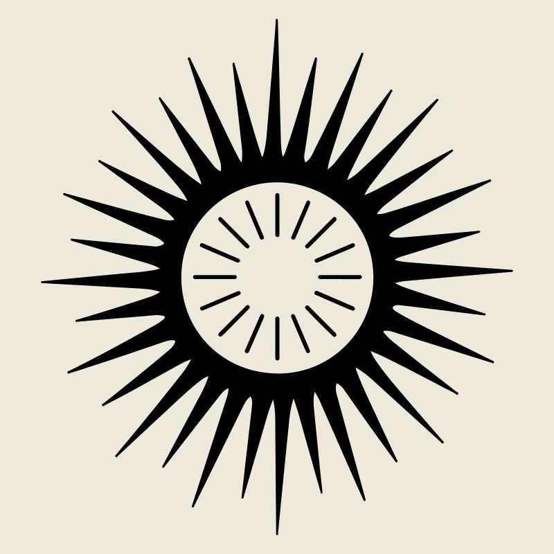 Symbole géométrique du rayon de soleil