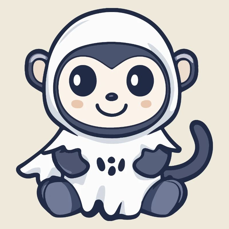 Monkey Halloween Ghost