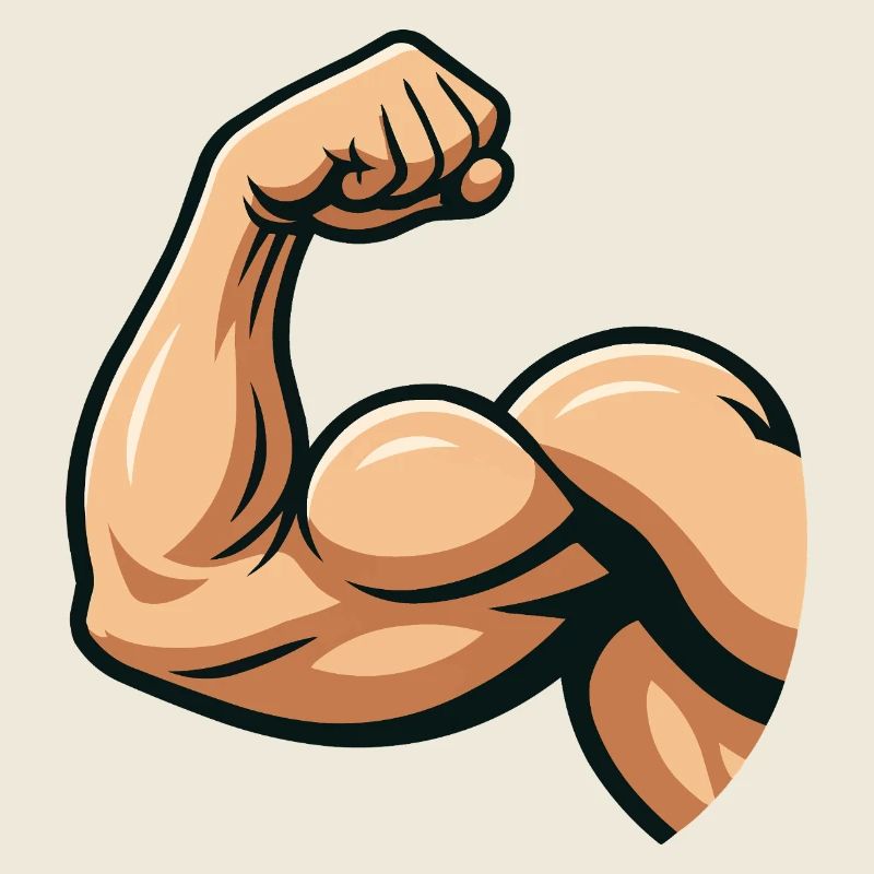 Illustration de biceps forts
