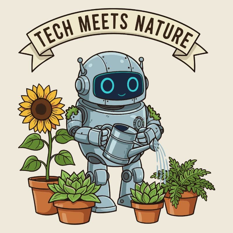 Tech trifft Natur Roboter Gärtner
