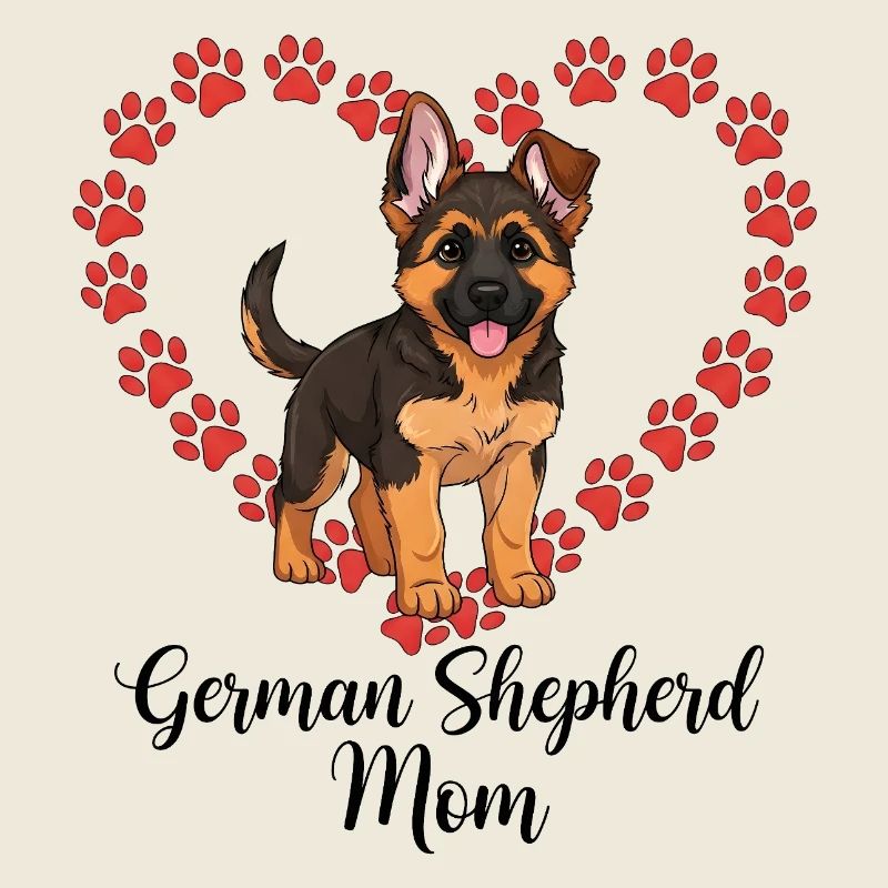 Schäferhund Mama Herz