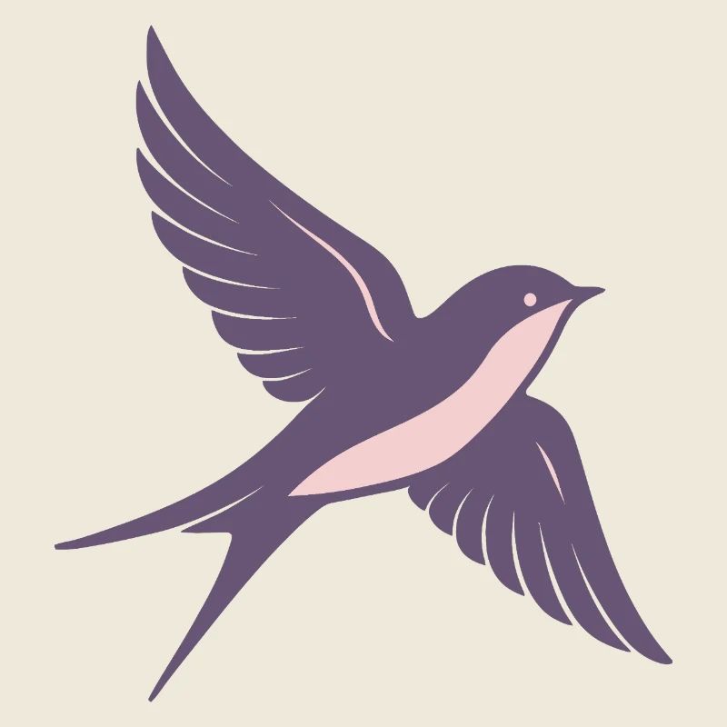 Colibri violet pastel ailes élancées