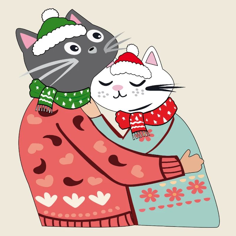 Katzen im Winterzauber