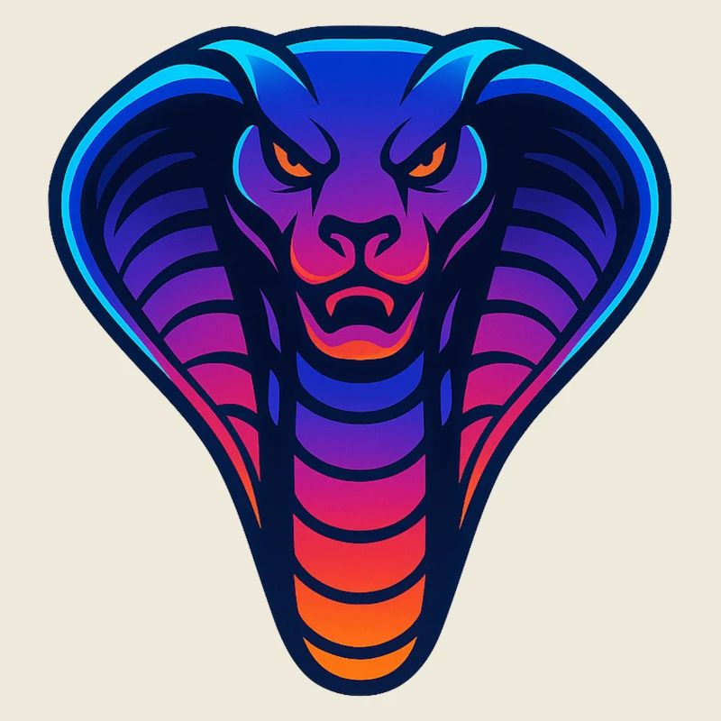 Neon Cobra Gradient Illustration