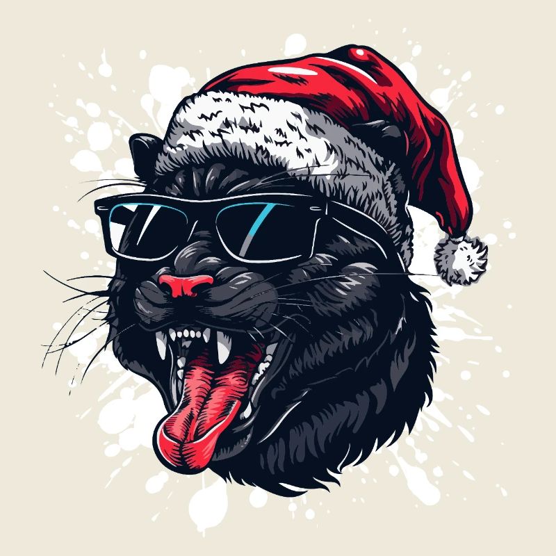 Panthère Noël Drôle
