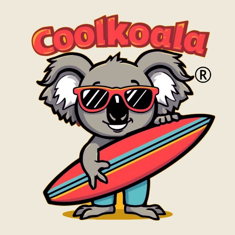 Koala Surfer avec lunettes de soleil