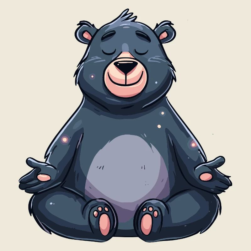 Zen Bear méditant