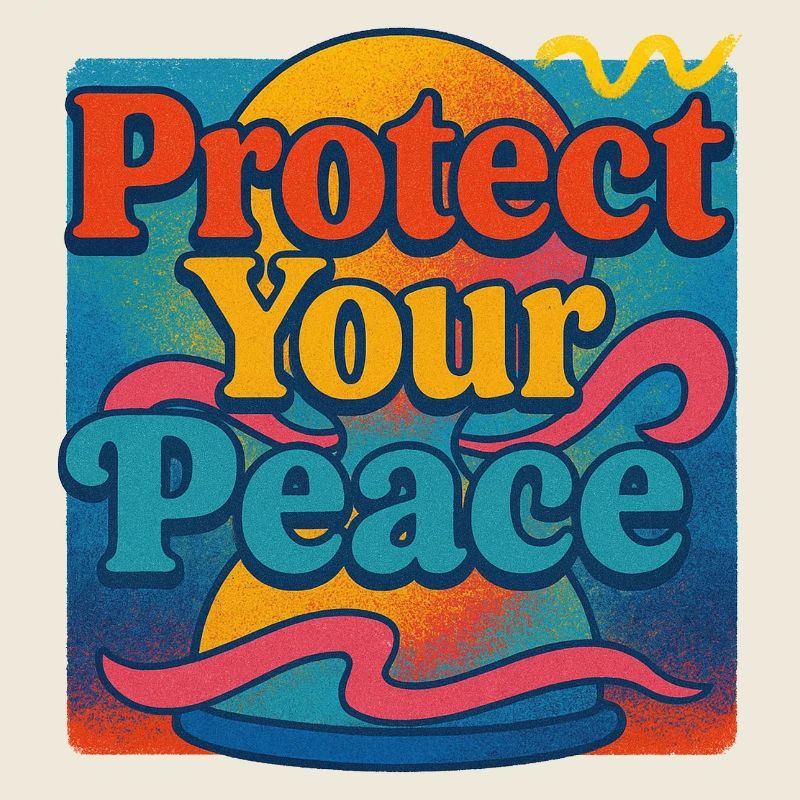 Protect Your Peace Retro Sunset