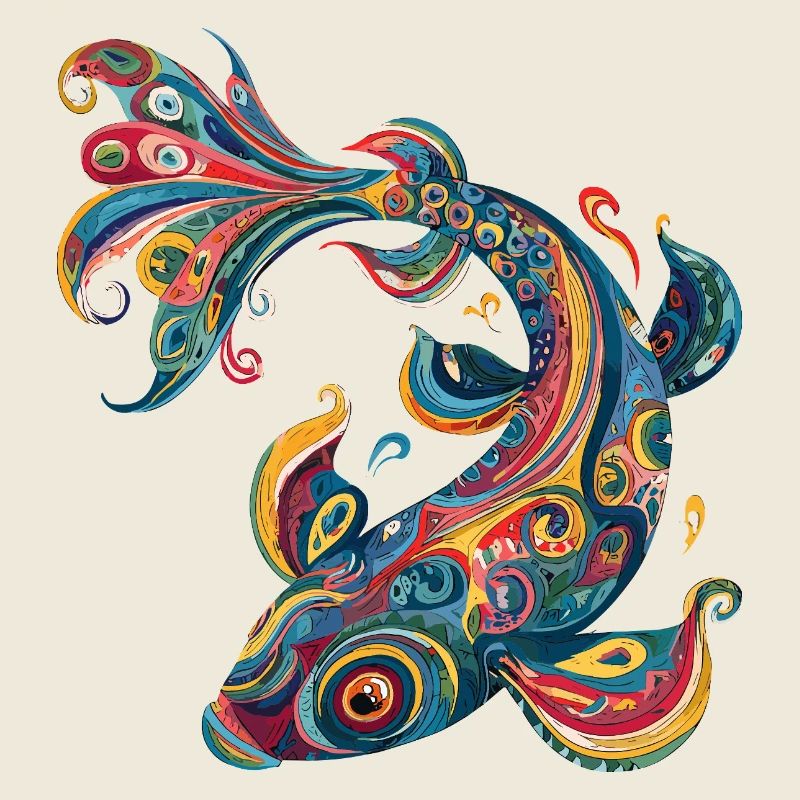 Farbwirbelfisch Muster