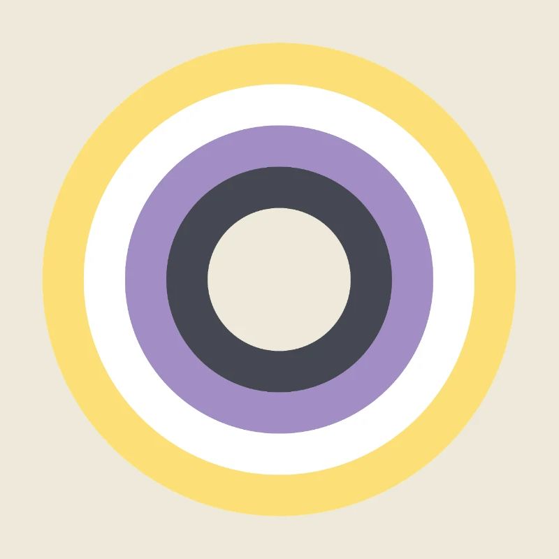 Concentric Ring Palette LGBTQ Non Binary