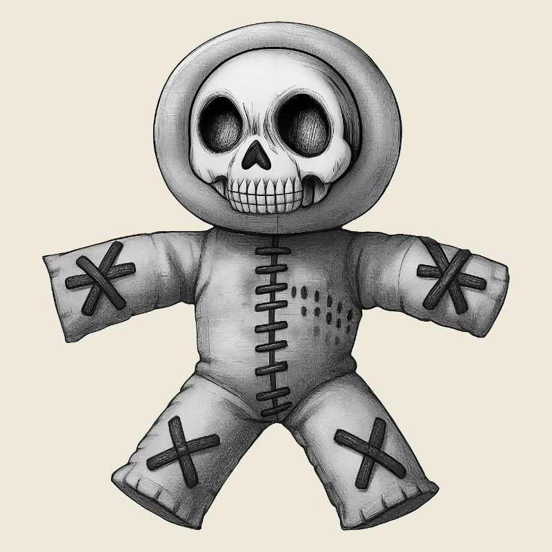 MONSTER DOLL #1 - black & white