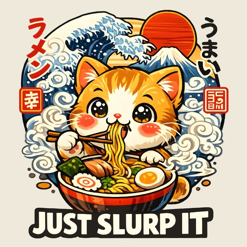 Chat de Kawaii, j’ai besoin de ramen