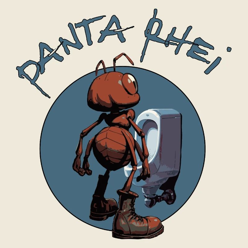 Panta rhei - ant in front of urinal - everything flows