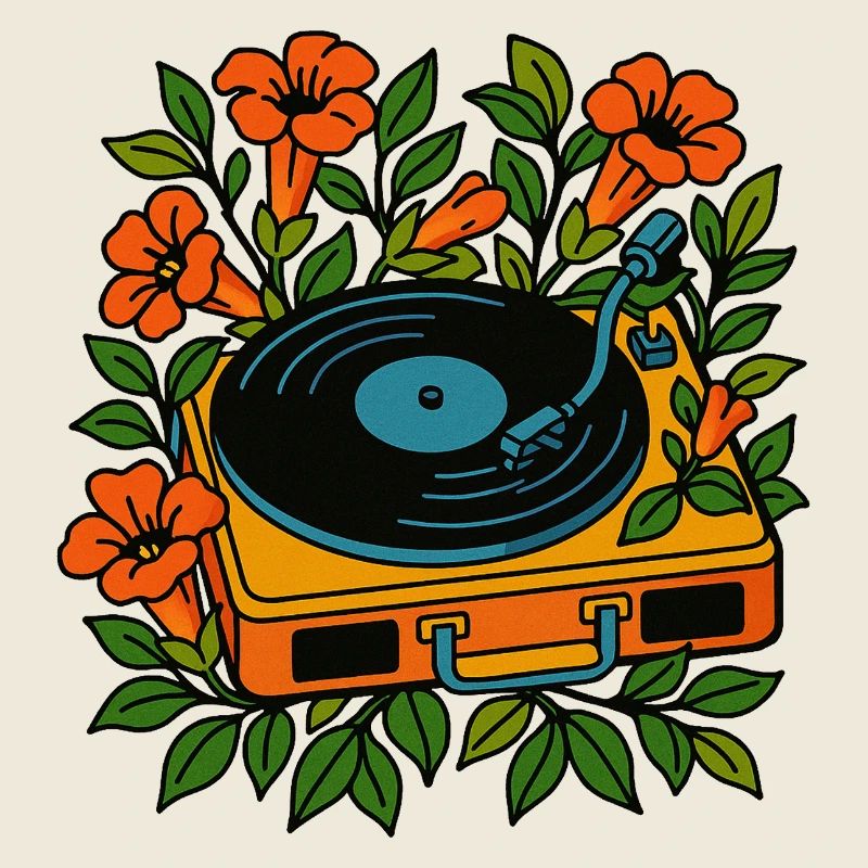Platine vinyle botanique