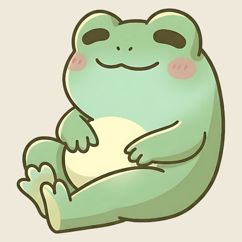 Grenouille câline en vert doux