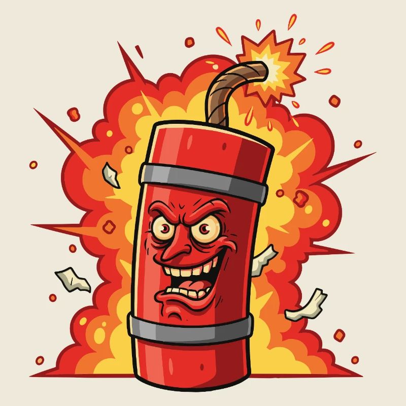 Knallendes Dynamit Cartoon