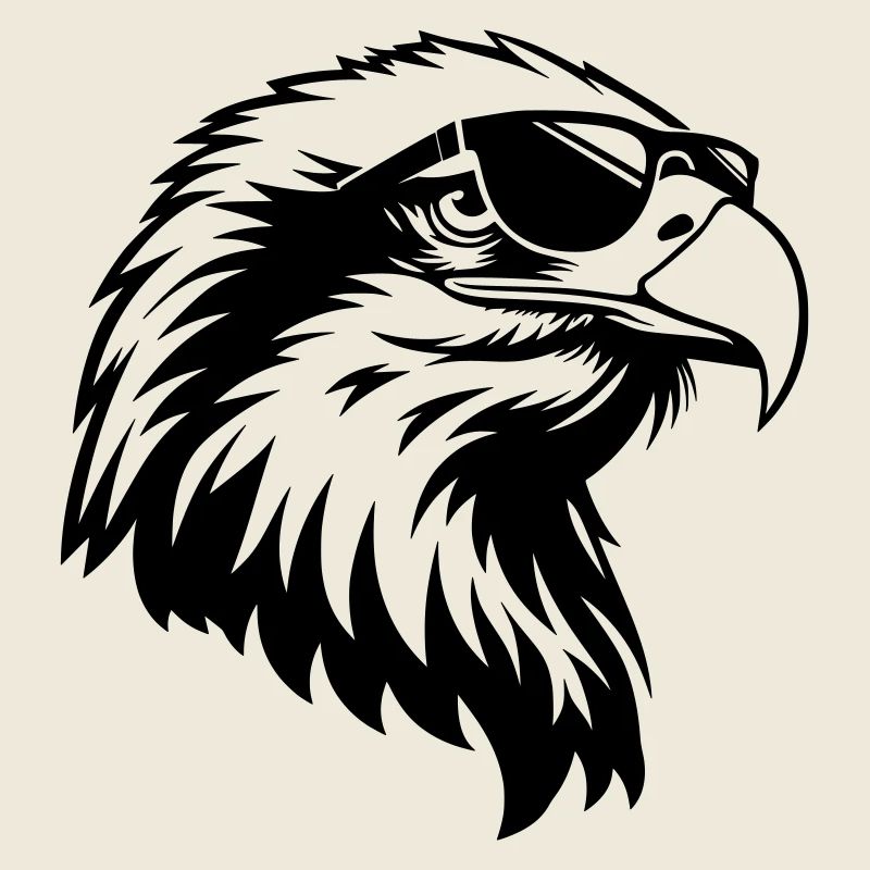 Un aigle cool avec des lunettes de soleil