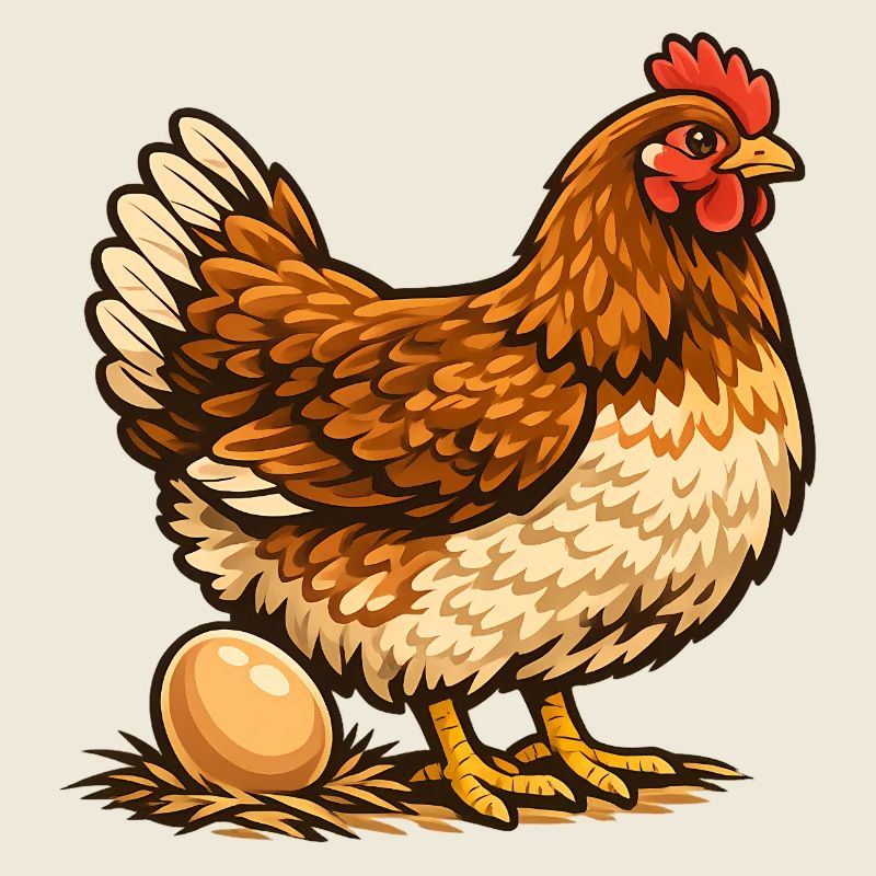 Chicken with Egg – Fun Design for Chicken Keepers