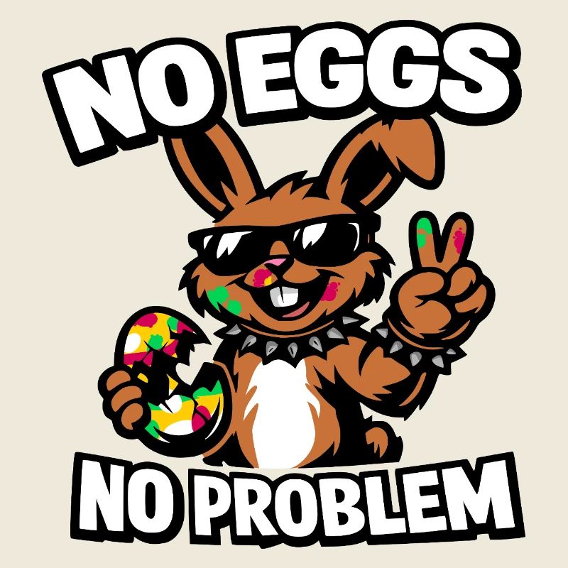 Funny Easter Bunny – No Eggs No Problem