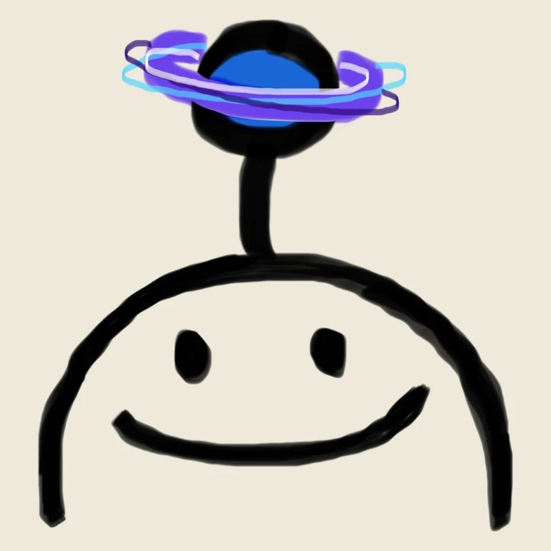 Neon Cosmos Ring around Blue Orb