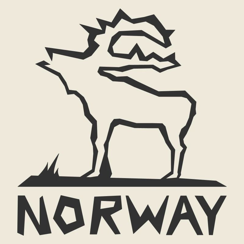 Elch Norway Skandinavien Illustration