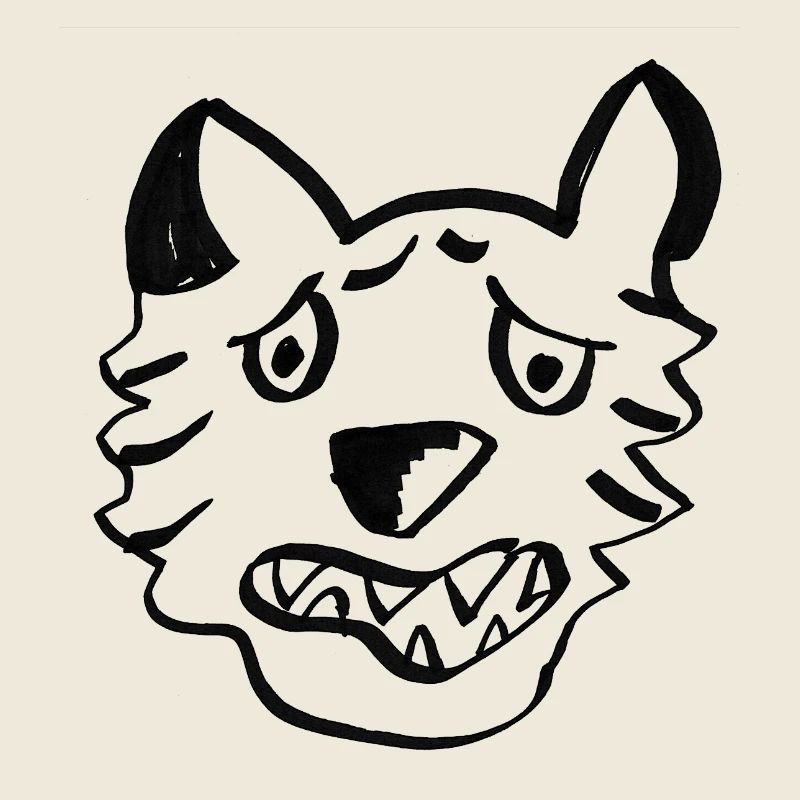 Black Wolf Graffiti Lines