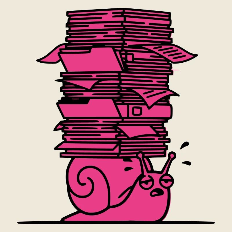 Snail Files Office Colorful
