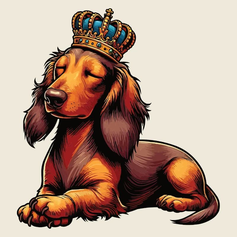 Langhaardackel Dackel Dackelhalter Teckel Tekkel