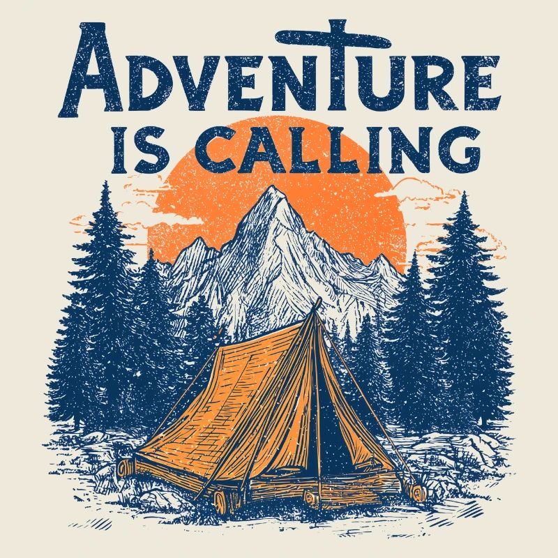 Camping Abenteuer Spruch Adventure Is Calling Camp