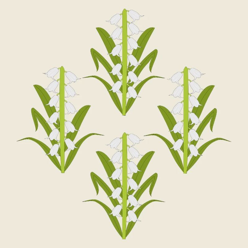 Fleur de naissance de mai, muguet-de-vallée
