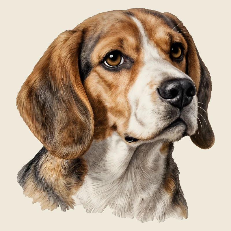 Elegantes Porträt eines Vintage-Beagle-Hundes