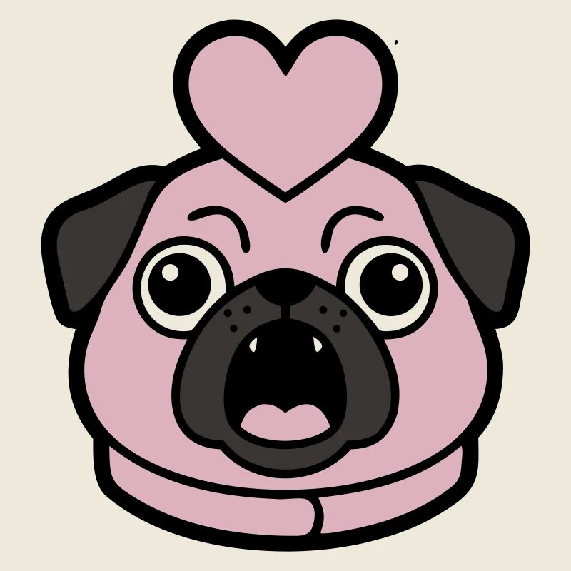 Cœur de chien carlin, aboiement d’amour