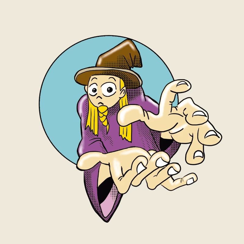 Illustration exigeante d’un sorcier