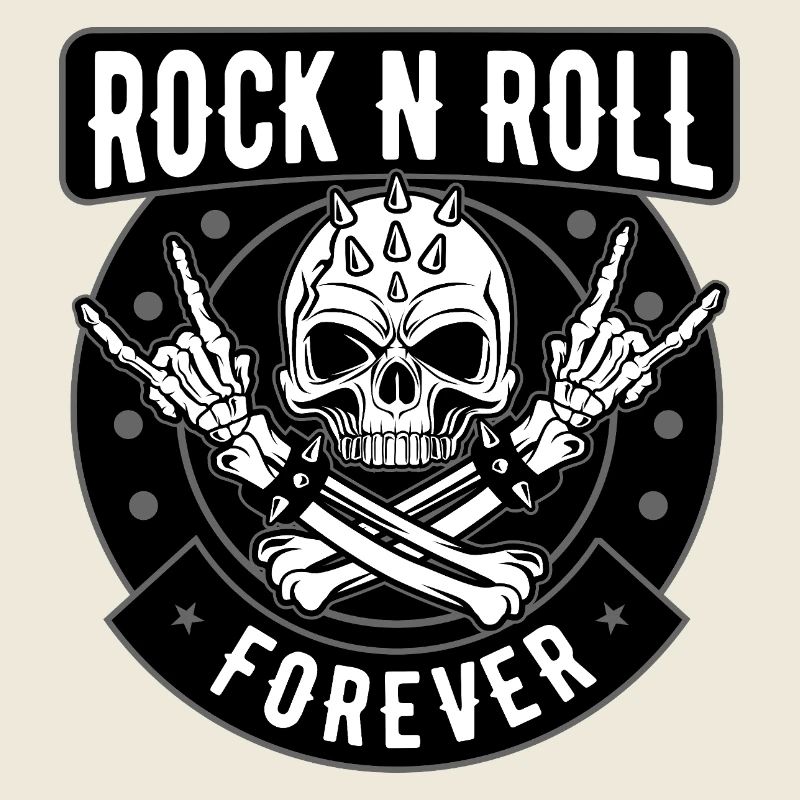 Écusson du Crâne du Rock N Roll