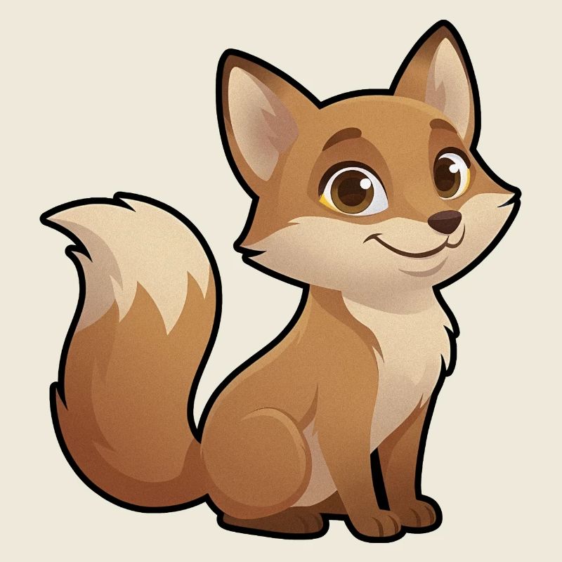 Renard cartoon chaleureux