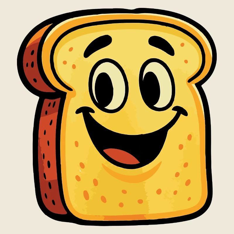 Kawaii Toast mit Rucksack