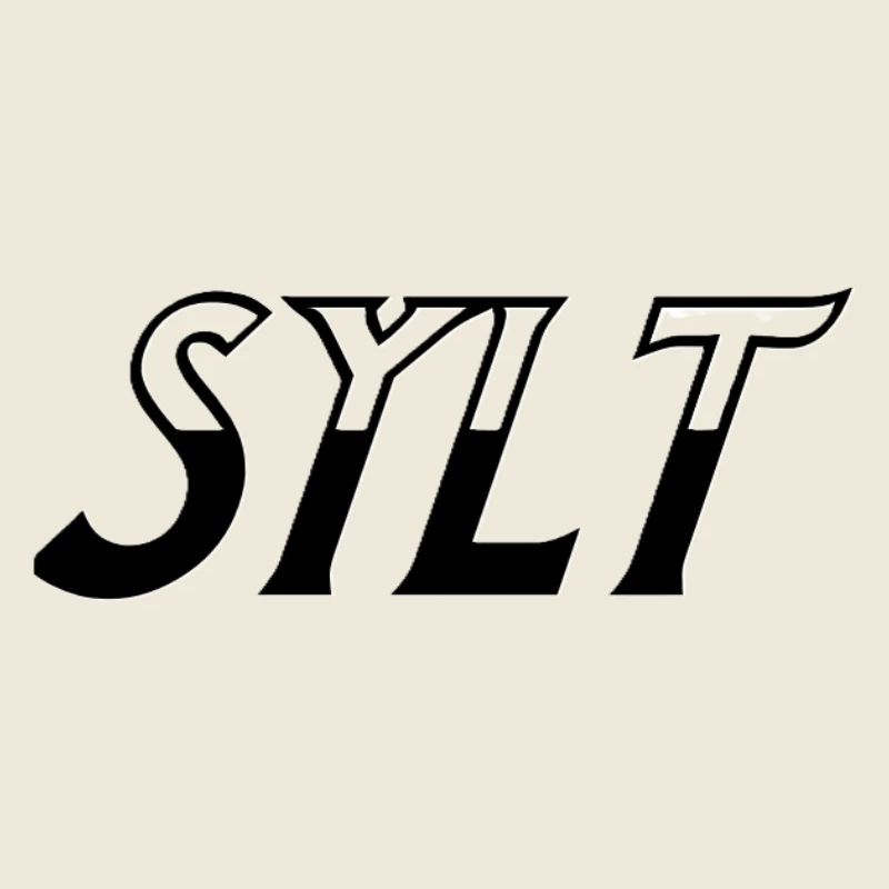 Élégant lettrage noir design Sylt